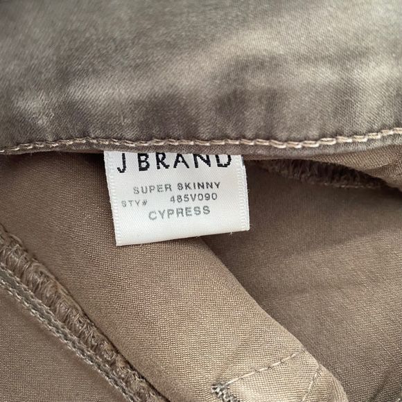 J BRAND Super Skinny 485 Cypress Pants 27 Drab Olive Green Stretch - Picture 5 of 5